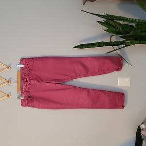Free people pink zip hem jeans